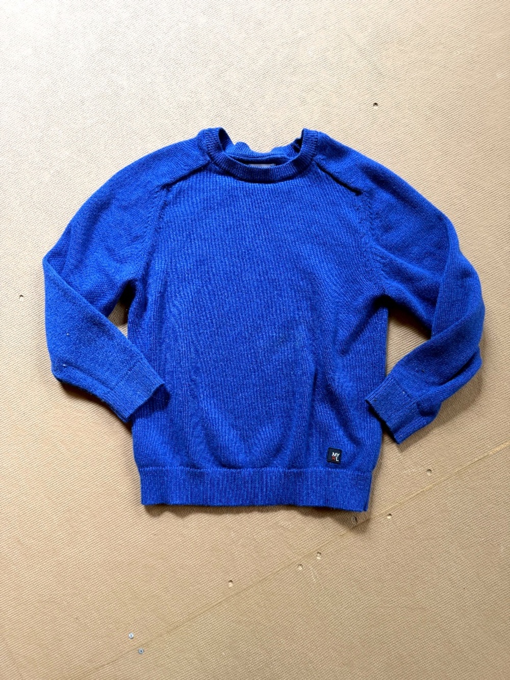 Mayoral Royal Blue Knit Crewneck Sweater Size 6 (Fits Like 5)
